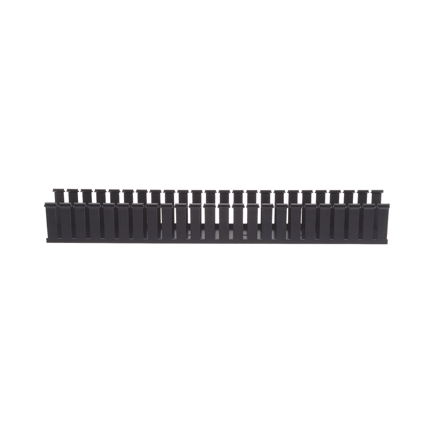 G1X2BL6 - Canaleta Ranurada de PVC sin Tapa, Tipo G, 32 mm de Ancho, 53.8 mm de Alto y 1828.8 mm de Largo, Color Negro