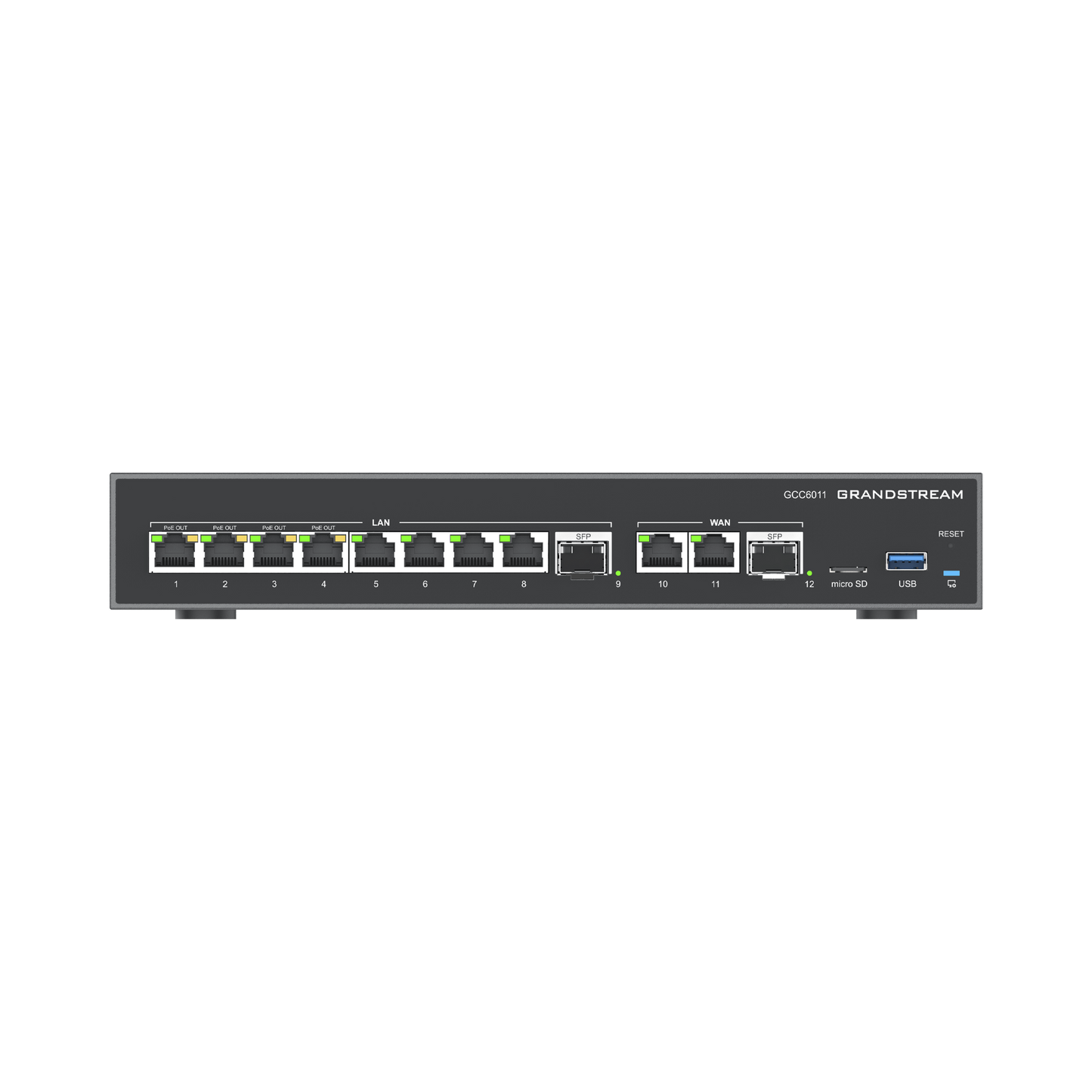 GCC6011 - 4 en 1: Firewall Nueva Generación, Router, PBX IP, Switch 10 Puertos Gigabit (4 PoE) + 2 Puertos SFP 2.5 Gigabit