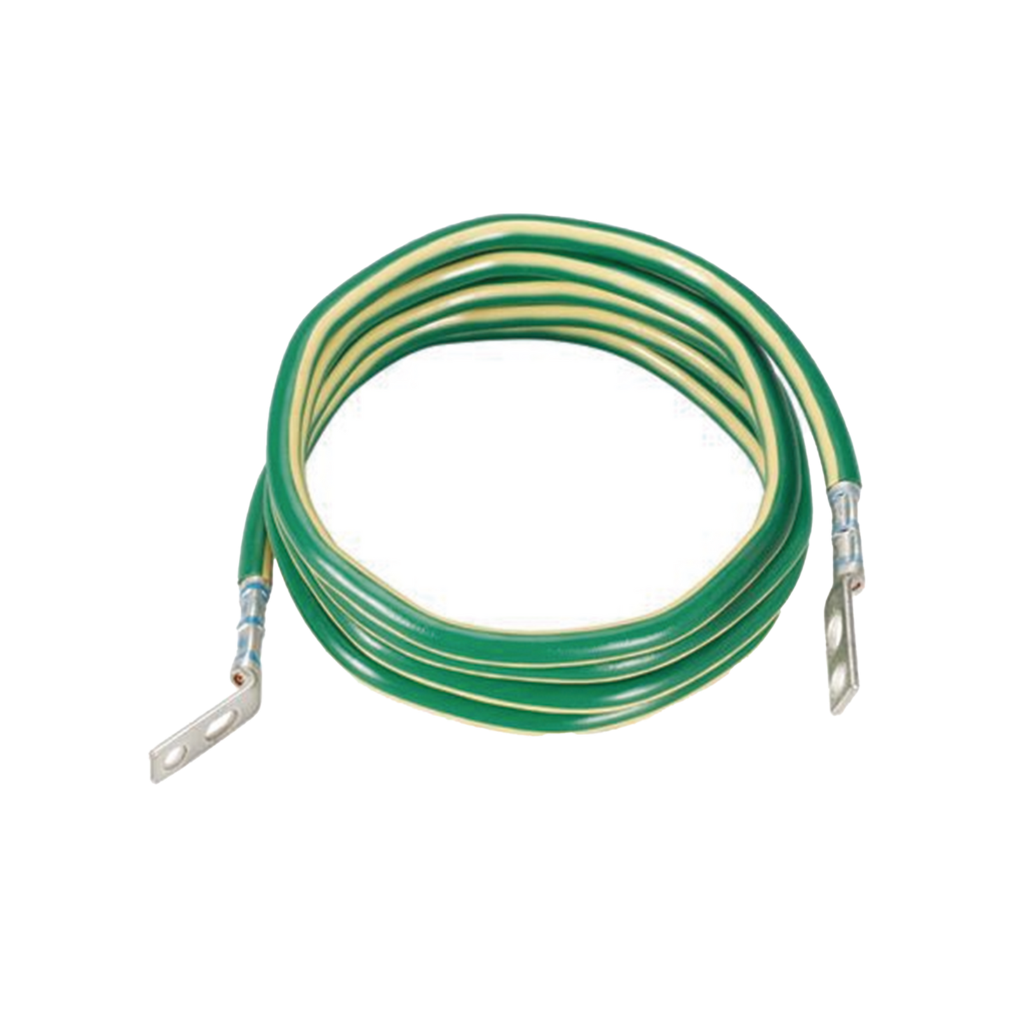 GJ696UH Jumper para Aterrizar Equipos, 6 AWG, con Terminal Doblada a 45 Grados (LCC6-14JAWH-L) Para Conexión a Tierra y Terminal Recta (LCC6 - 14JAW-L) Para Equipos , 2.4 m de Largo