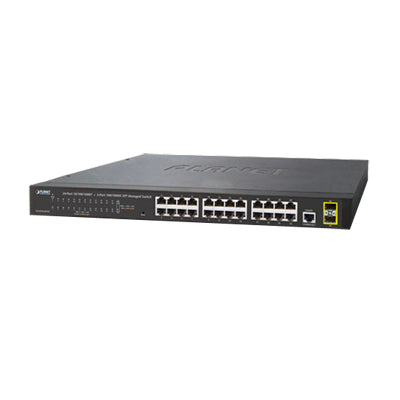 GS-4210-24T2S Switch Administrable Capa 2 de 24 Puertos Gigabit 10/100/1000T, 2 Puertos SFP 100/1000X , Cuenta con una Interfaz de Consola