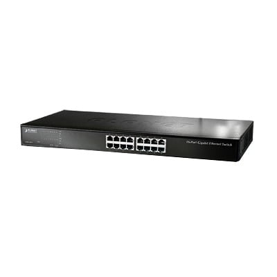 GSW-1601 Switch No Administrable Gigabit de 16 Puertos 10/100/1000 Mbps, Con Modo Extendido Para Distancias de Hasta 200 m