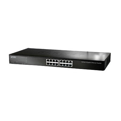 GSW-1601 - Switch No Administrable Gigabit de 16 Puertos 10/100/1000 Mbps, Con Modo Extendido Para Distancias de Hasta 200 m