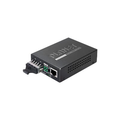 GT-802S Convertidor de medios 1000 Mbps UTP/fibra óptica Mono-Modo hasta 20 Km, conector SC