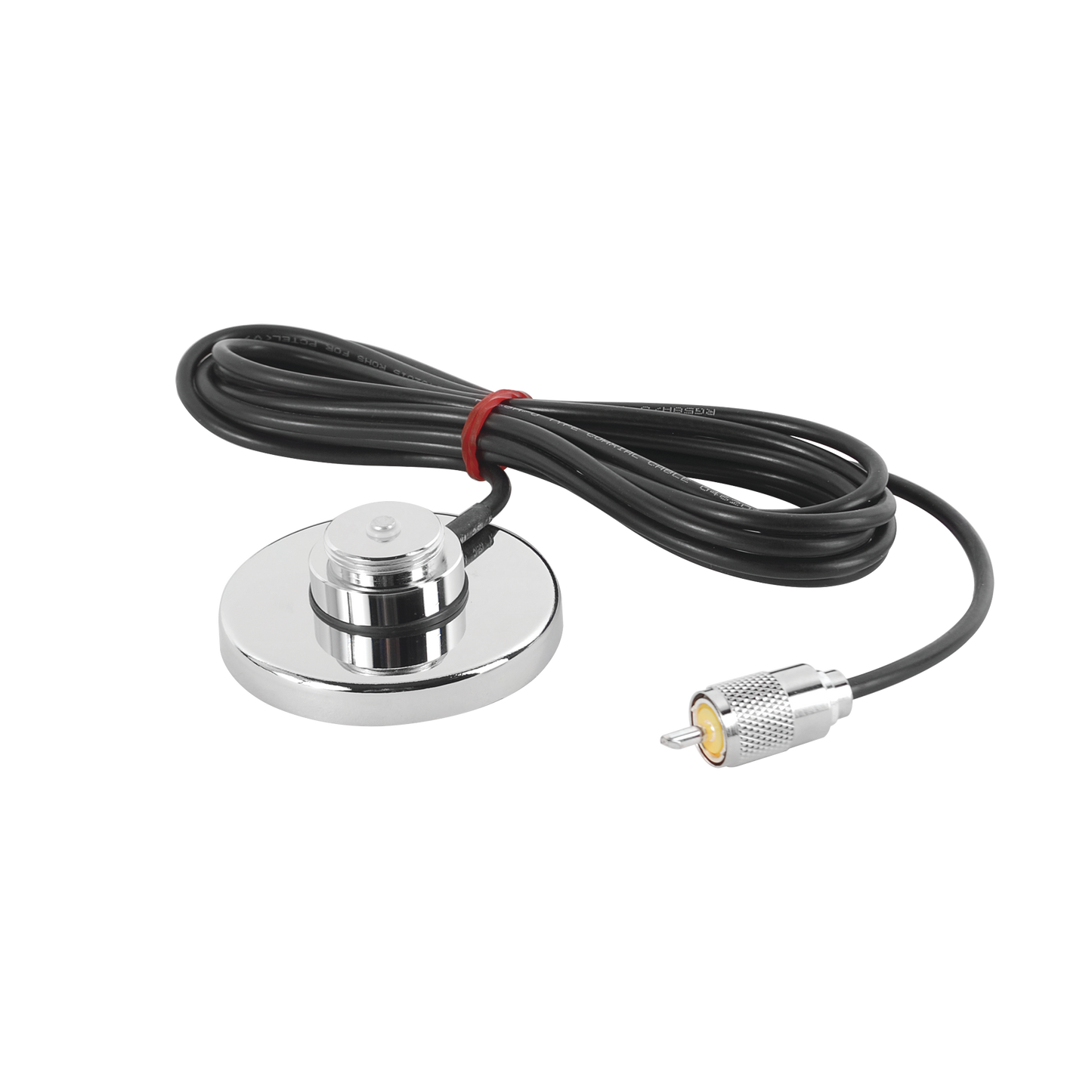GV2 - Montaje Magnético para Antenas de 3/4"(NMO), 3.5 m de Cable RG58U y Conector UHF (PL259) Macho.