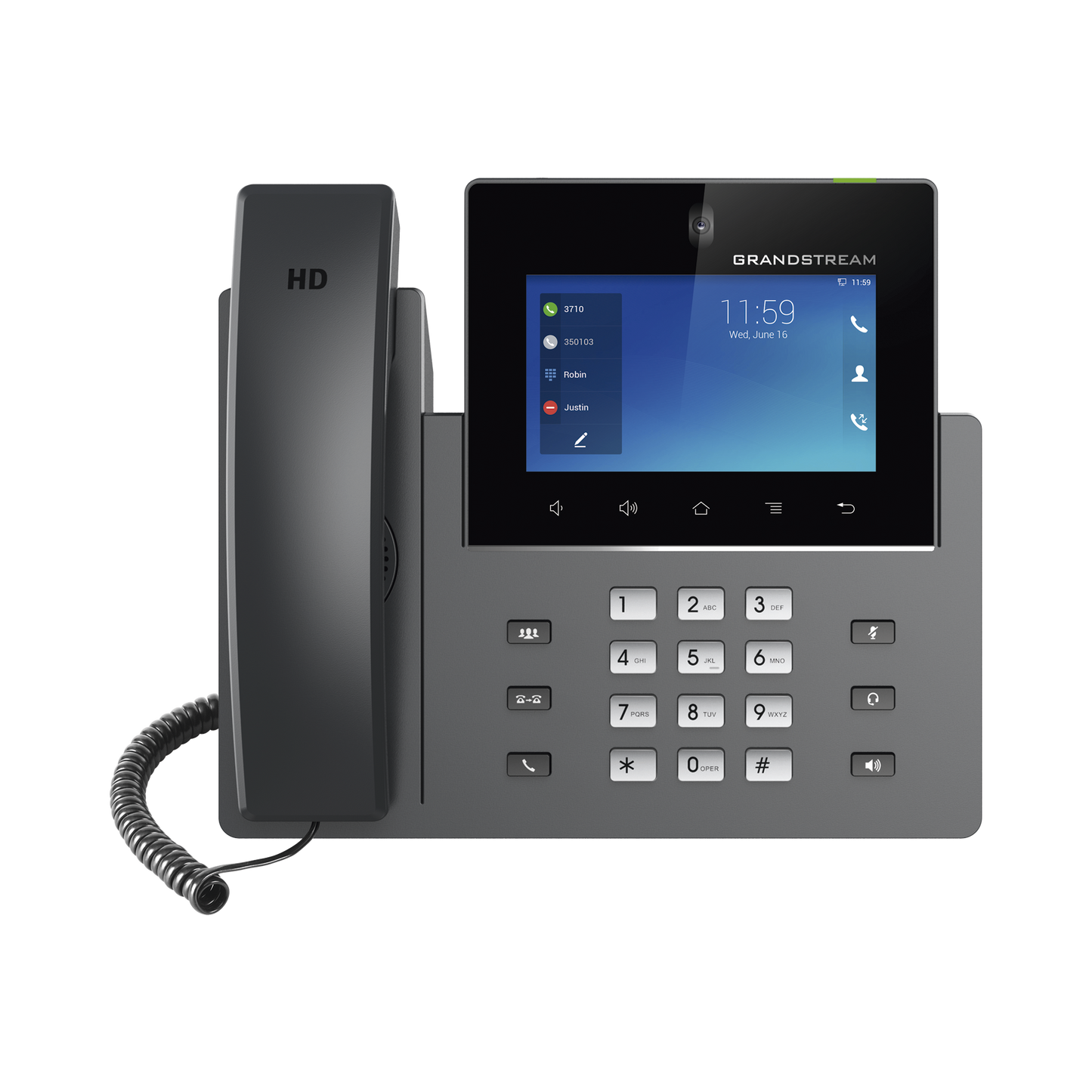 GXV-3350 Videoteléfono IP pantalla táctil con android de 16 líneas, doble puerto Gigabit, PoE/PoE+