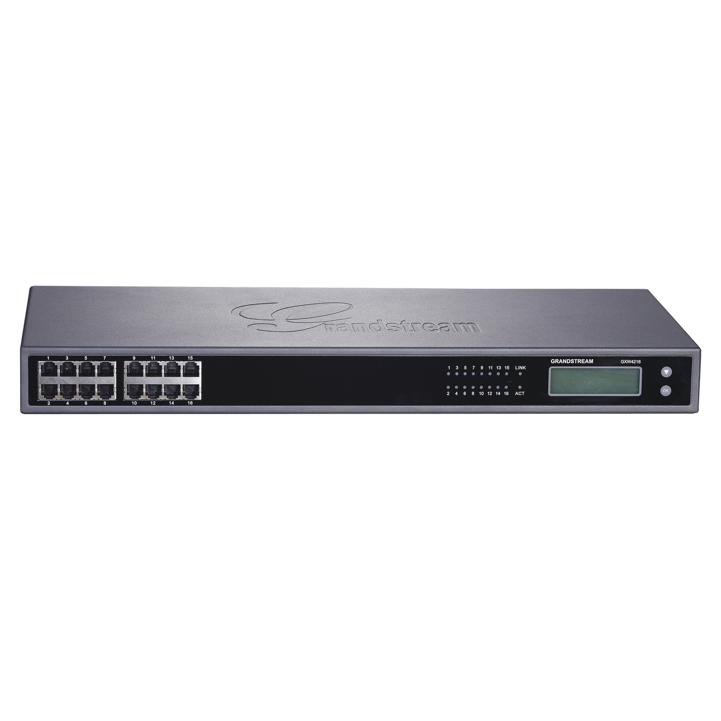 GXW4216V2 - Gateway VoIP GrandStream ATA de 16 puertos FXS + 1 puerto TELCO de 50 pins, p/montaje en rack