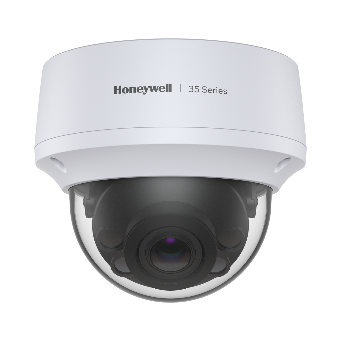 HC35W48R2 - Domo IP 8 Megapíxel / Lente Mot. 2.7 a 13.5 mm / 50 mts IR / Ultra Baja Iluminación / NDAA / ONVIF / IP67 / IK10 / IA (Filtro de Humanos y Vehiculos) / Merodeo / Conteo de Personas / PoE / Audio y Alarmas I/O / Serie 35 / Honeywell Securit
