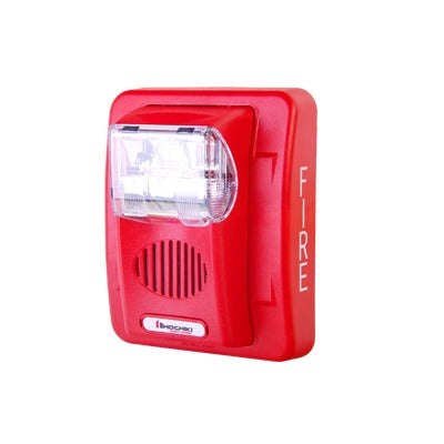 HEC3-12WR - Sirena Estrobo, 12 Vcd, Multi-Candela 15 hasta 110 cd, Montaje En Pared, Color Rojo, Serie HEC3 (0500-05980) Hochiki