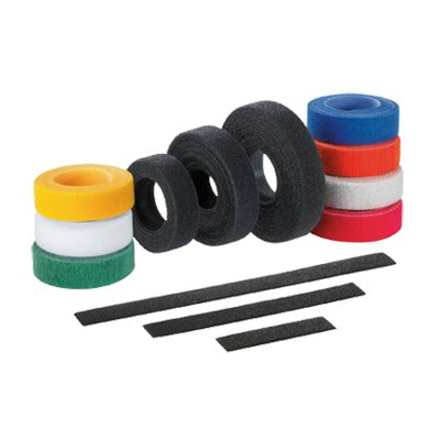 HLS-15R0 - Rollo de Cinta de Contacto, de 15 Pies (4.5m) de Largo, 19.1 mm de Ancho, Color Negro