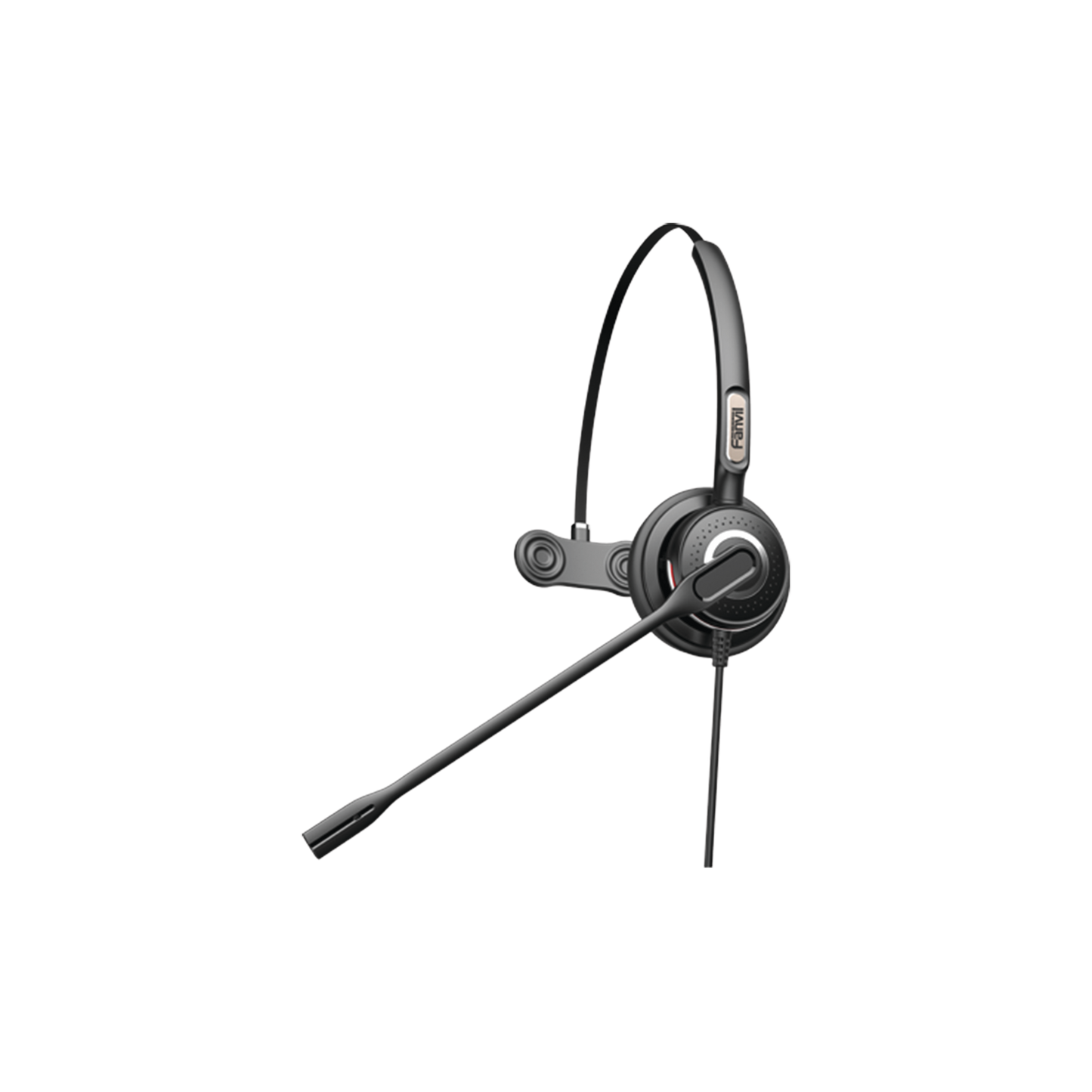 HT201 Diadema monoaural con tecnología antishock para teléfonos IP FANVIL y Polycom con micrófono de cancelación de ruido, larga durabilidad