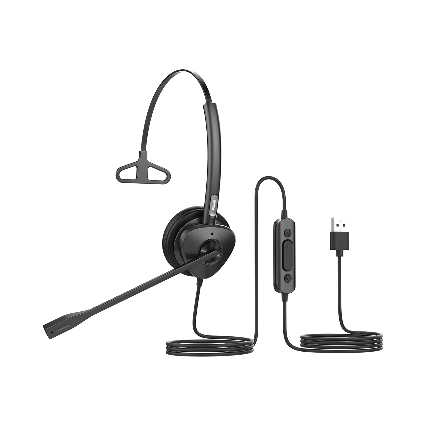 HT301U - Diadema monoaural con tecnología antishock para teléfonos IP FANVIL con interfaz USB con micrófono de cancelación de ruido, larga durabilidad