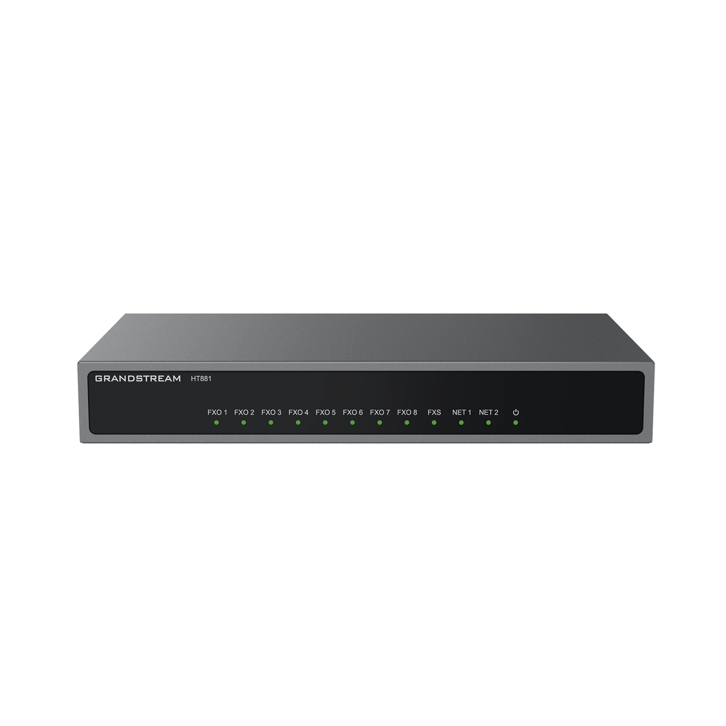 HT-881 - Gateway Analógico 8 FXO (Conectar Lineas Analógicas) / 3 Perfiles SIP / 1 Puerto FXS / NAT de Alto Rendimiento / Soporte Lifeline / Fax T.38 / Cifrado AES / Failover SIP / Conferencia de Voz 3 Vías