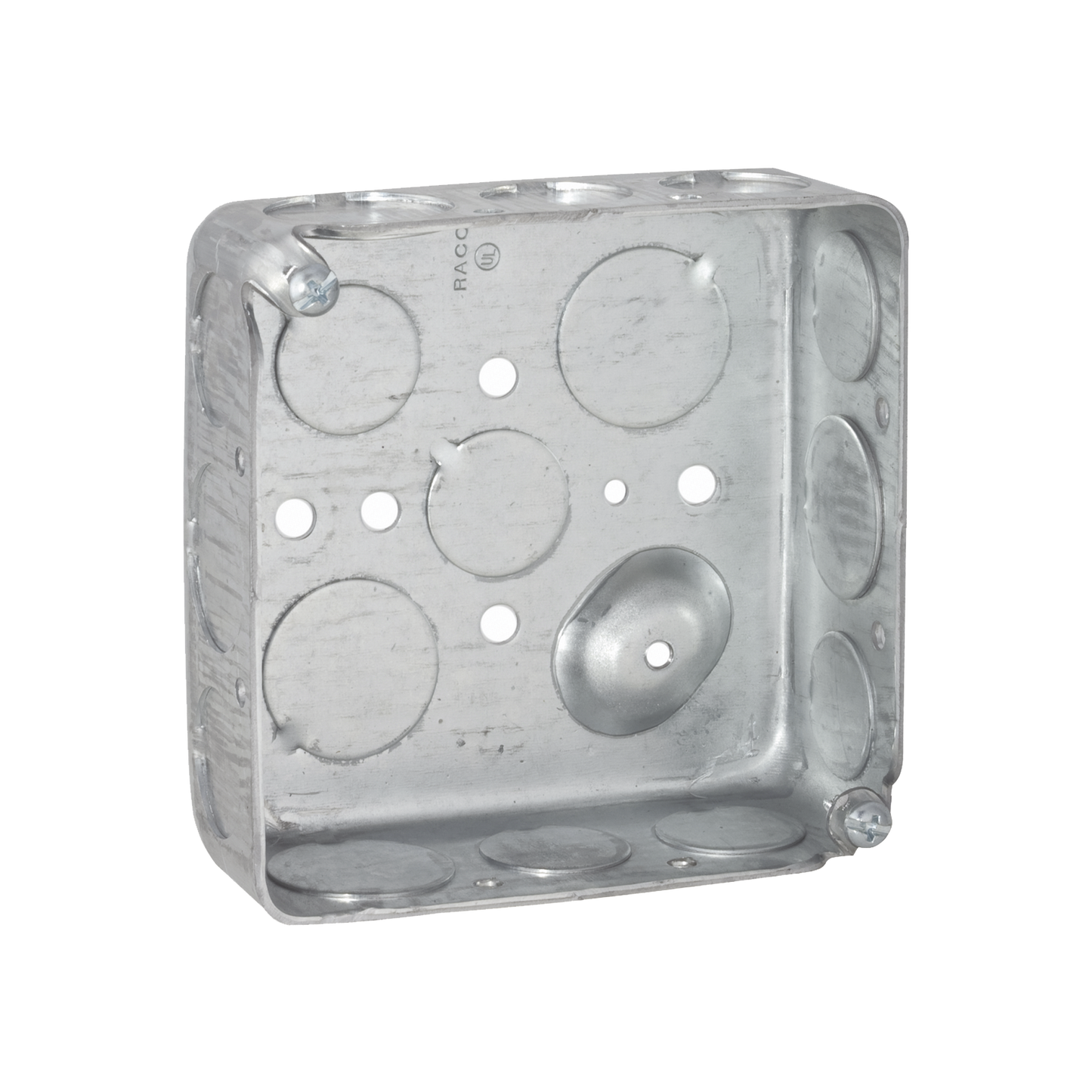 HUB-192 - Caja Cuadrada 4 x 4"/ Profundidad 1- 1/2"/ Cuenta con 11 Entradas de 1/2" y 6 de 3/4"..