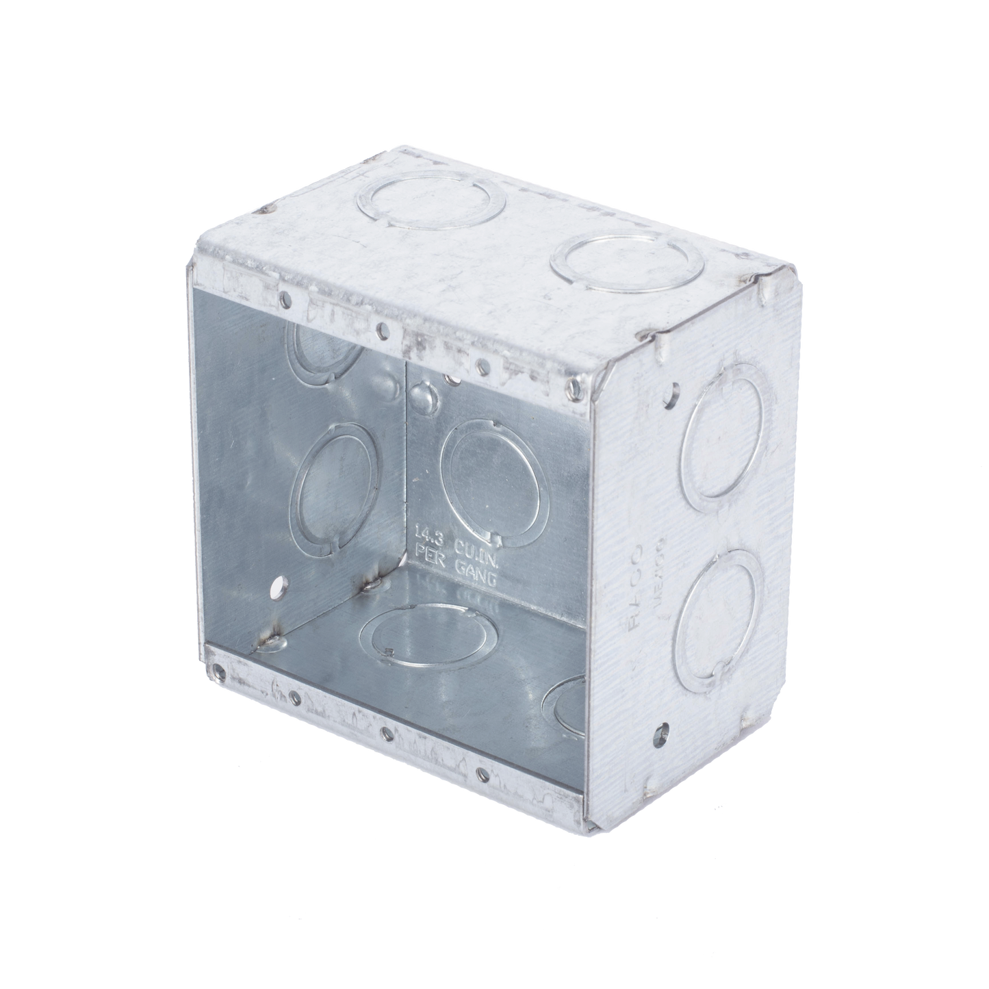 HUB-691 - Caja Multigang de 2 Gangs/ Profundidad de 2-1/2 Pulgadas (6.35 cm)/ 12 Entradas de 1/2 - 3/4 Pulgadas (1.27 - 1.91 cm)
