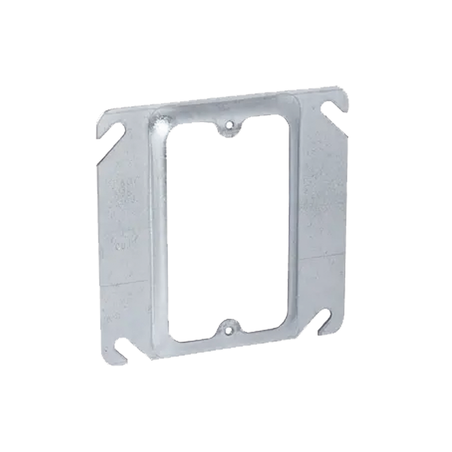 HUB-771 - Sobretapa Cuadrada de 4" de Acero Galvanizado con realce de 1/4".