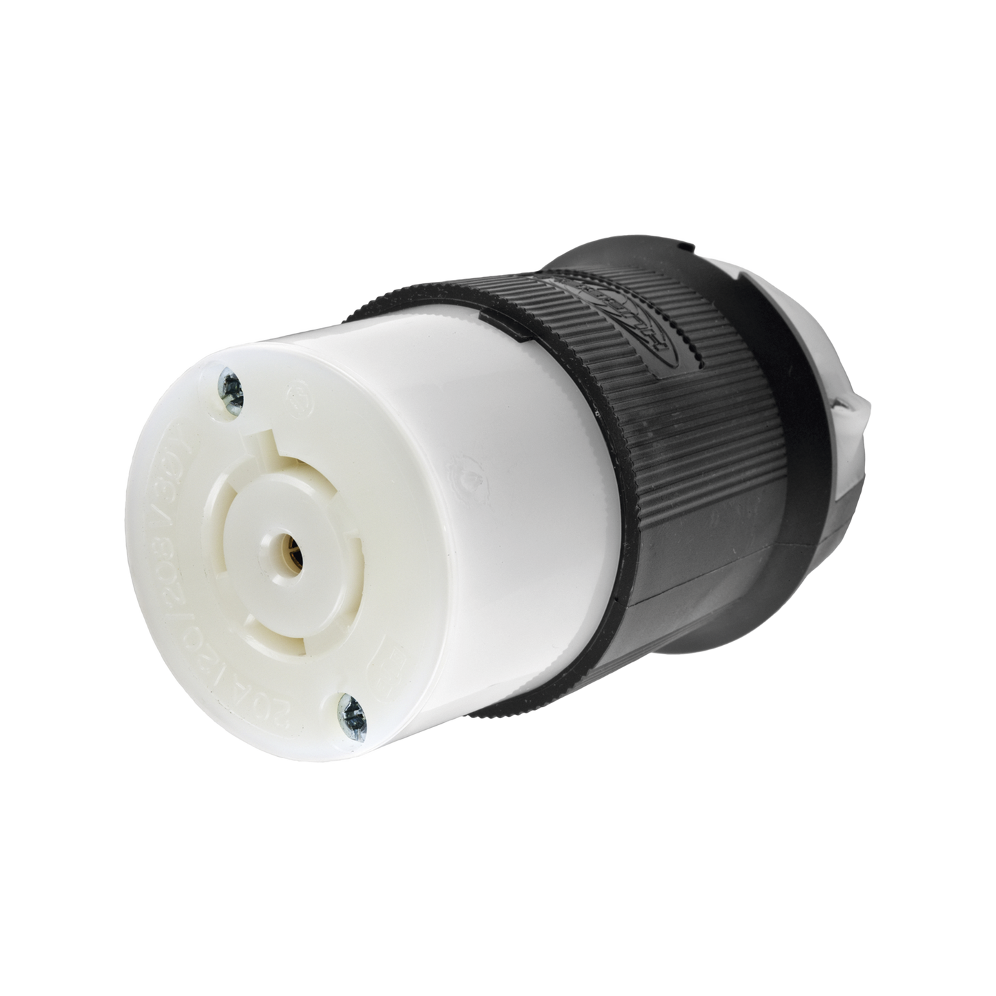 HUB-HBL-2513 - Conector Industrial con Bloqueo de Media Vuelta / 20 A 120/208 V CA / 4 Polos 5 Hilos / Color Blanco y Negro / Nema L21-20R/ Grado Industrial.
