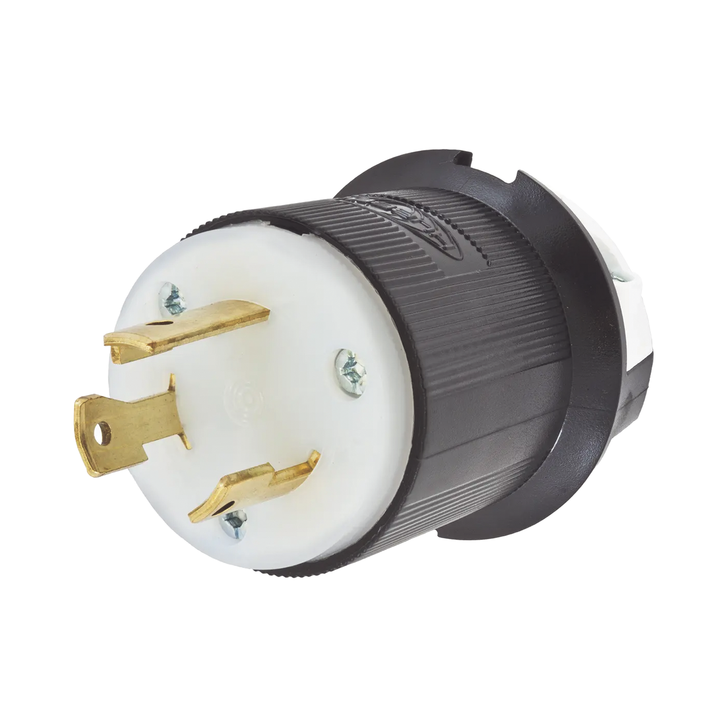 HUB-HBL-2611 - Clavija Industrial con Bloqueo de Media Vuelta / 30 A 125 V CA / 2 Polos 3 Hilos / Color Blanco y Negro / Nema L5-30P.