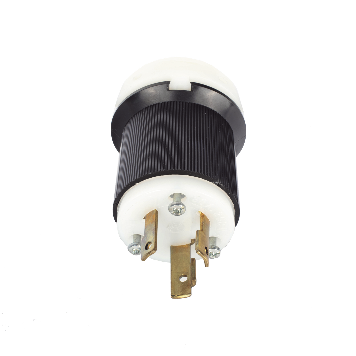 HUB-HBL-2621 - Clavija Industrial con Bloqueo de Media Vuelta / 30 A 250 V CA / 2 Polos 3 Hilos / Color Blanco y Negro / Nema L6-30P.