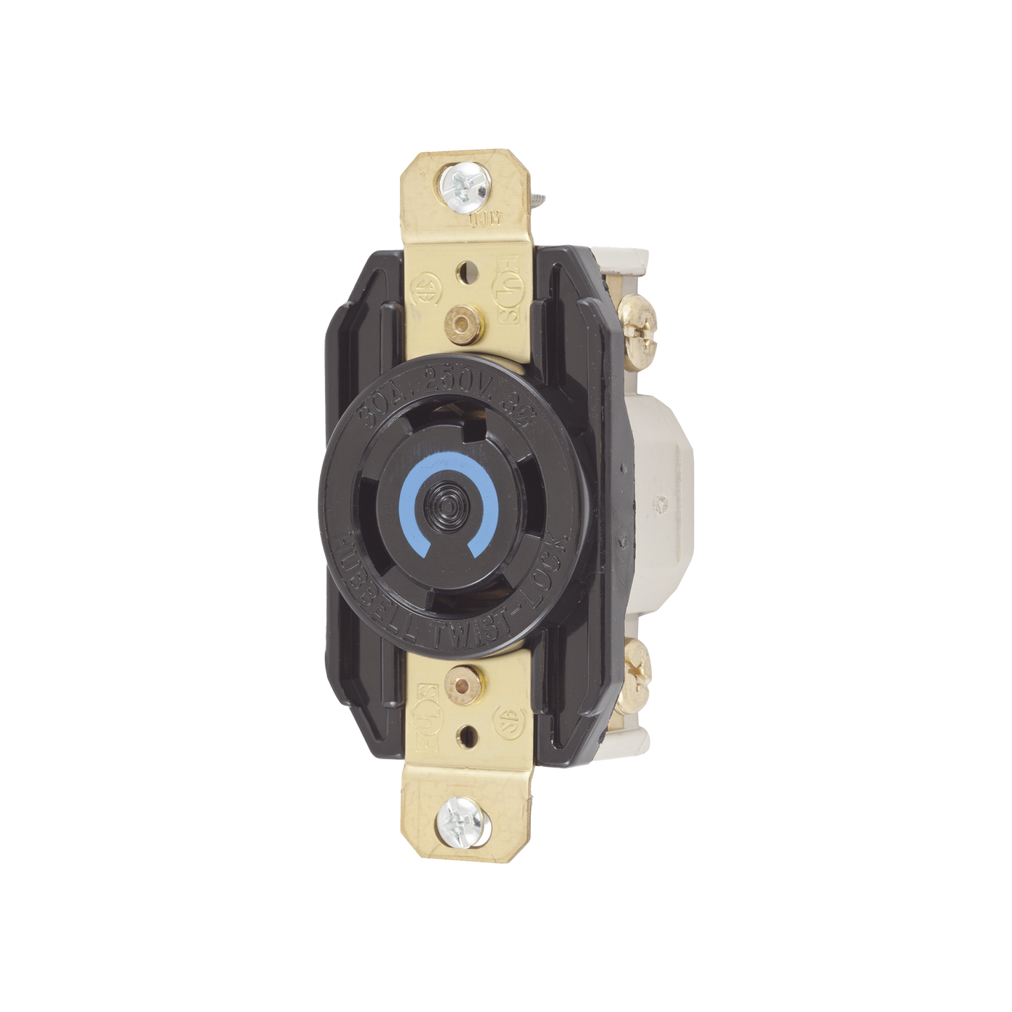 HUB-HBL-2720 - Receptáculo con Bloqueo de Media Vuelta Industrial 30 A 250 V CA / 3 Polos 4 Hilos / Nema L15-30R.