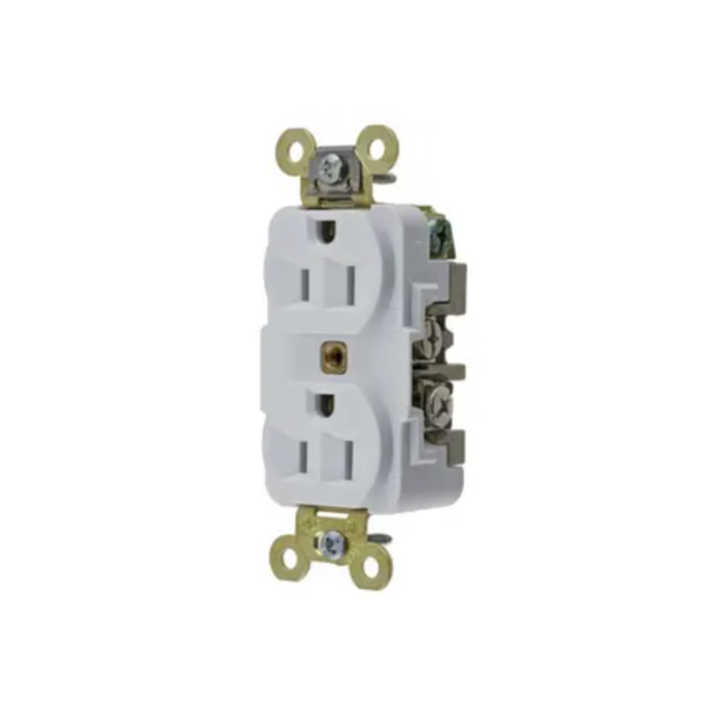 HUB-HBL-5262W - Contacto Dúplex 15 A 125 V 2 Polos, 3 Hilos Color Blanco (Nema 5-15R). Grado Industrial.
