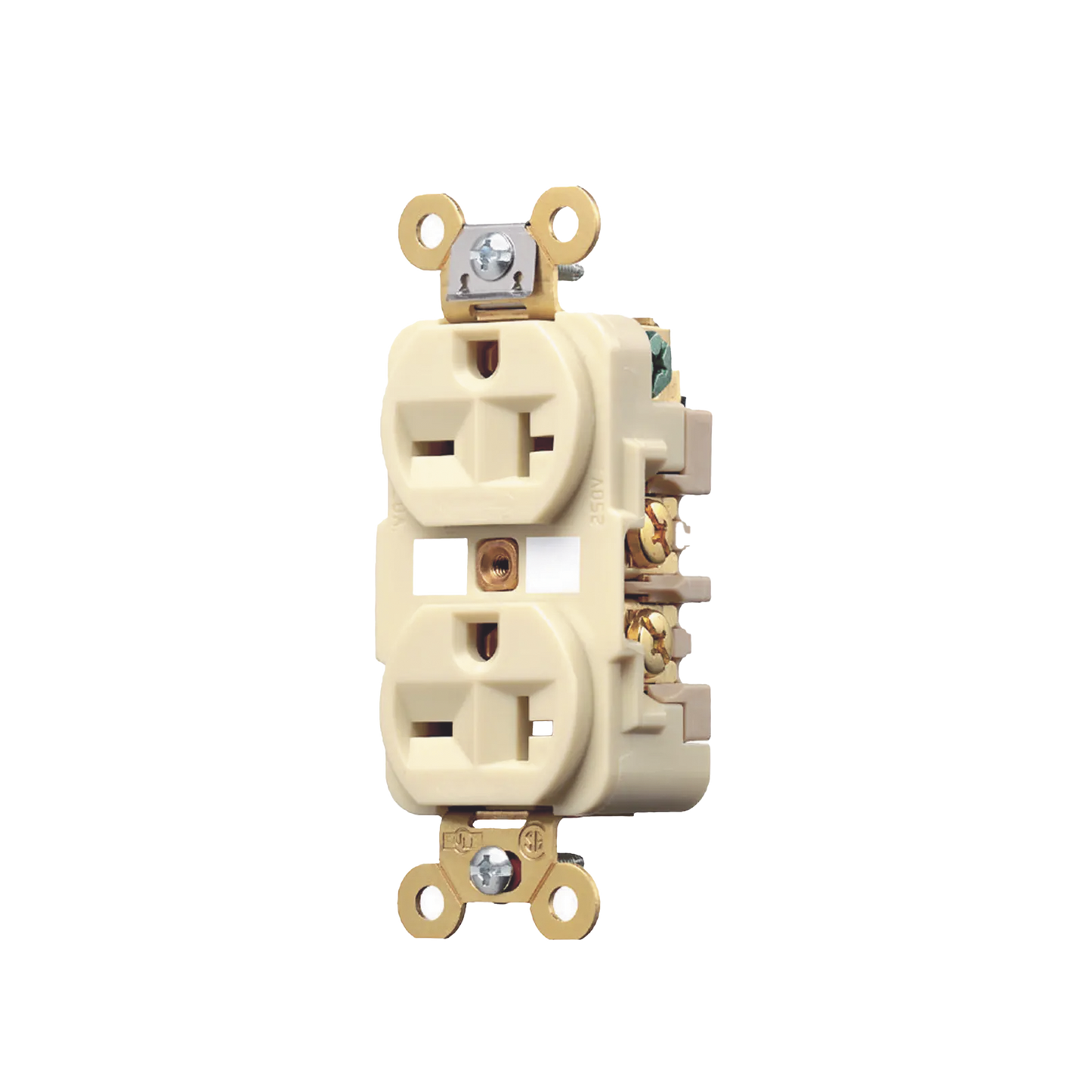 HUB-HBL-5462I - Contacto Dúplex 20 A 250 V / 2 Polos 3 Hilos / Nema 6-20R / Grado Industrial /Color Marfil.