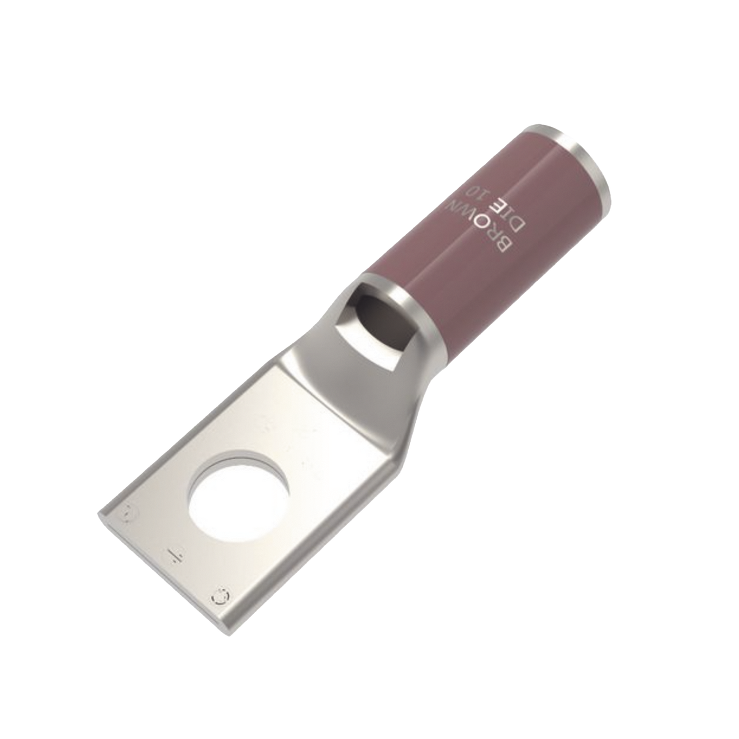 HUB-YA2-CL6 - Zapata Terminal de Compresión de Cobre Electrolítico Estañado de Cañón Corto para Tornillo de 1/2" y Calibre 2 AWG.