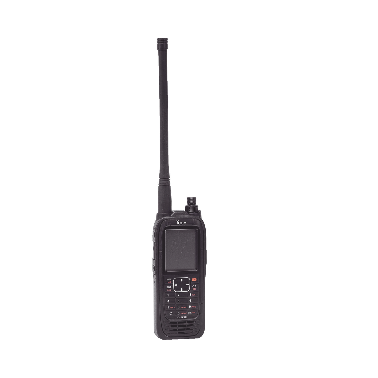 IC-A25C - Radio portátil aéreo VHF con display de 2.3 pulgadas y teclado, 6W (PEP) de potencia.