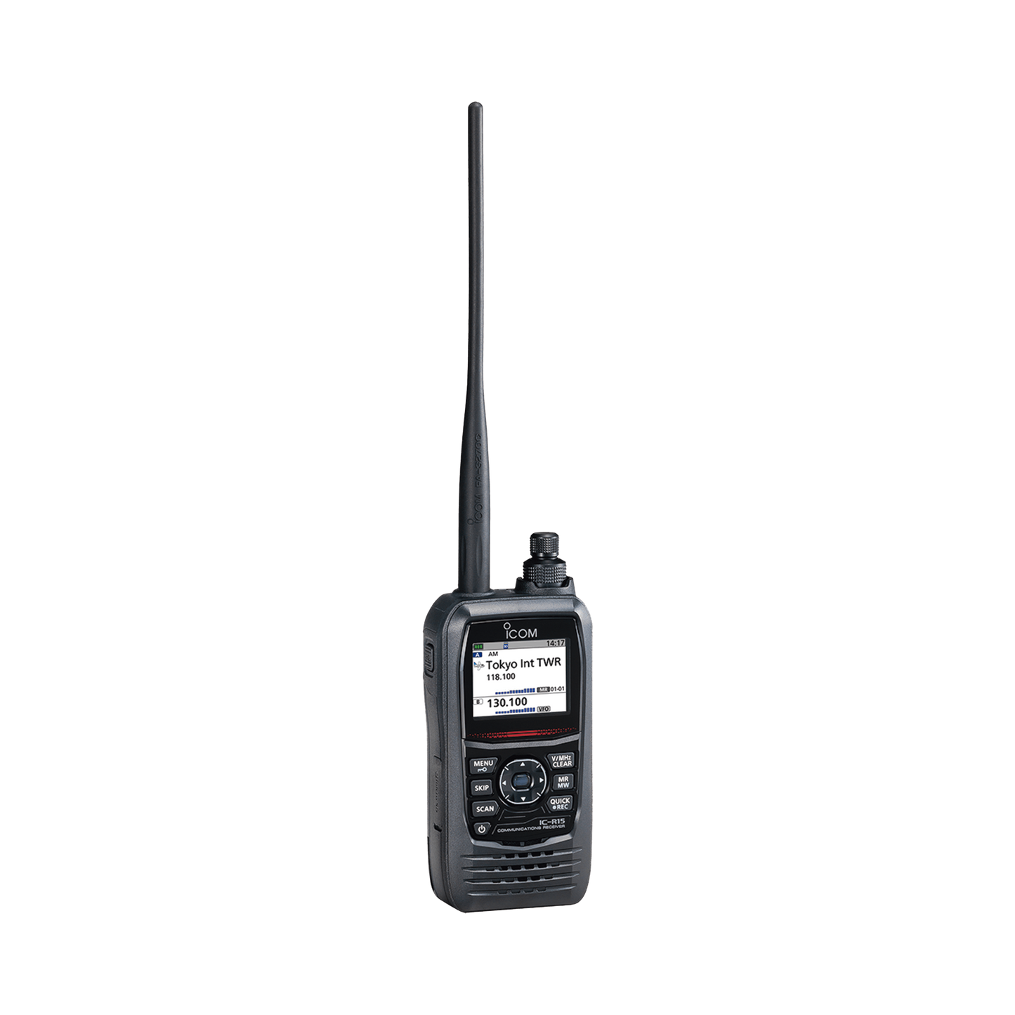 IC-R15 - Receptor de comunicación portátil para señal analógica AM, FM, WFM (F3E, A3E)