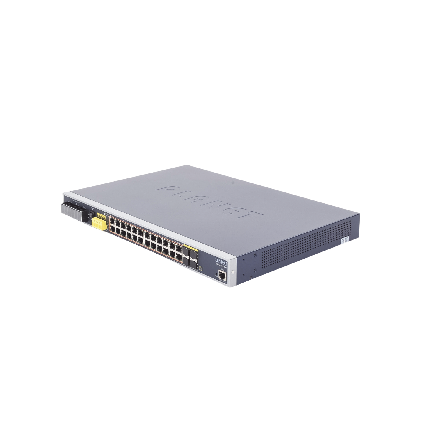 IGS-6325-24P4S - Switch PoE Industrial Capa 3, Con 24 Puertos PoE Gigabit 802.3af/at, 4 Puertos SFP Compartidos 100 / 1000X, Soporta temperaturas extremas de -40 ~ 75°C