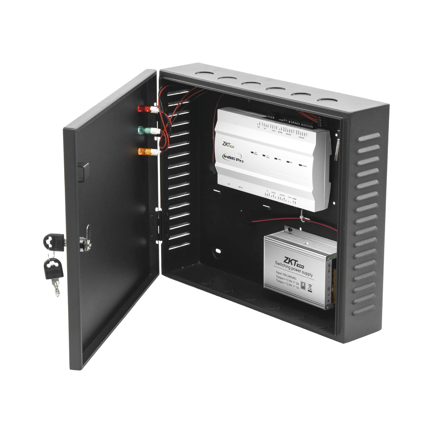 INBIO160PRO20K Controlador de Acceso / 1 PUERTA / Funcion ADMS PUSH Incluida / Alta Seguridad / 3 Años de Garantía / Biometría Integrada / 20,000 Huellas / Software de integración ZKBioSecurity