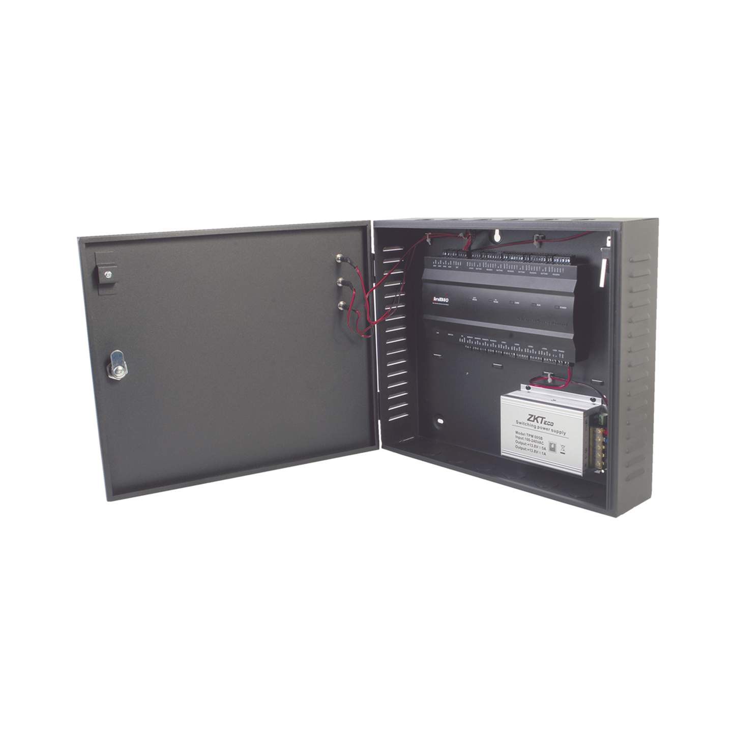 INBIO460L - Controlador de acceso / 4 PUERTAS / Biometría Integrada / Hasta 3,000 Huellas / 30,000 Tarjetas / Incluye Gabinete y Fuente de Alimentación 12Vcc/5A compatible con ZKACCESS 3.5