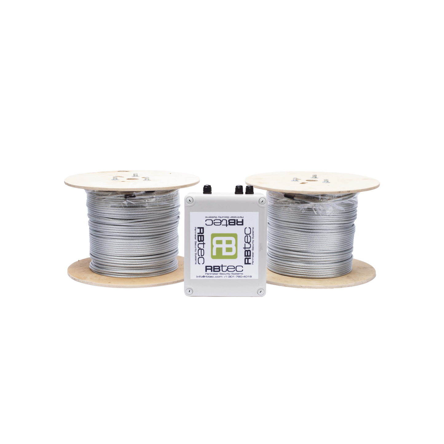 IROC-2Z-1000-V2 Kit de Cable Sensor Perimetral para Cerca Ciclonicas IRONCLAD / 610 METROS DE PROTECCION / 2 ZONAS; 305 METROS POR ZONA / Sin Falsas Alarmas por Viento / TODO Incluido/ TARJETA LPU400/ Calibración por Software