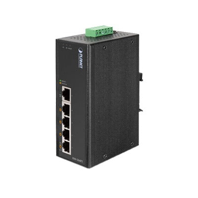 ISW-514PTF - Switch industrial, Temperatura de Operación: -40 a 75ºC, 4 puertos PoE 10/100 + 1 Puerto 100Base-FX