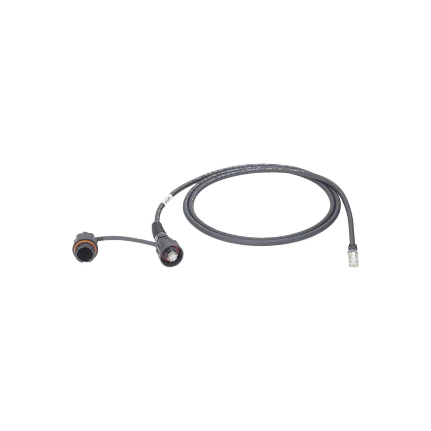 IUTP6X1MBLR - Patch Cord Cat6A IndustrialNet, UTP, Con Plug Industrial y Tapa en un Extremo, 1 Metro (3.28 Pies)