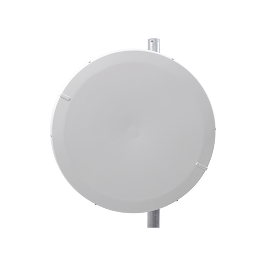 JRC-29DD-MIMO Antena Direccional de Alto Rendimiento/ Parábola profunda para mayor aislamiento al ruido / 29 dBi / 4.9 - 6.4 GHz / Conectores N-Hembra / Fácil Montaje y Soporte de acero inoxidable / Radomo Incluido