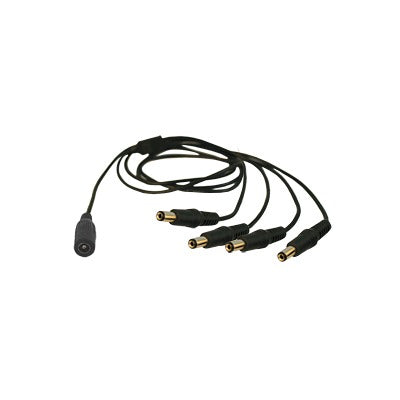 JR-F52 - Cable con Conector Jack Hembra de 3.5 mm con 4 Salidas de Jack Macho (Divisor de Energía) / Tipo Pulpo / 4 Conectores Macho / 1 Conector Hembra / Jack de 3.5 mm