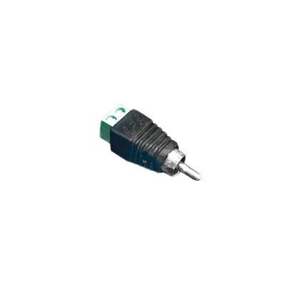 JR-R591 - Adaptador RCA Macho Tipo Jack Polarizado / Terminales Tipo Tornillo / Polarizado (+/-) / Recomendado para Video y Audio en Sistemas de Video Vigilancia a 2 Hilos