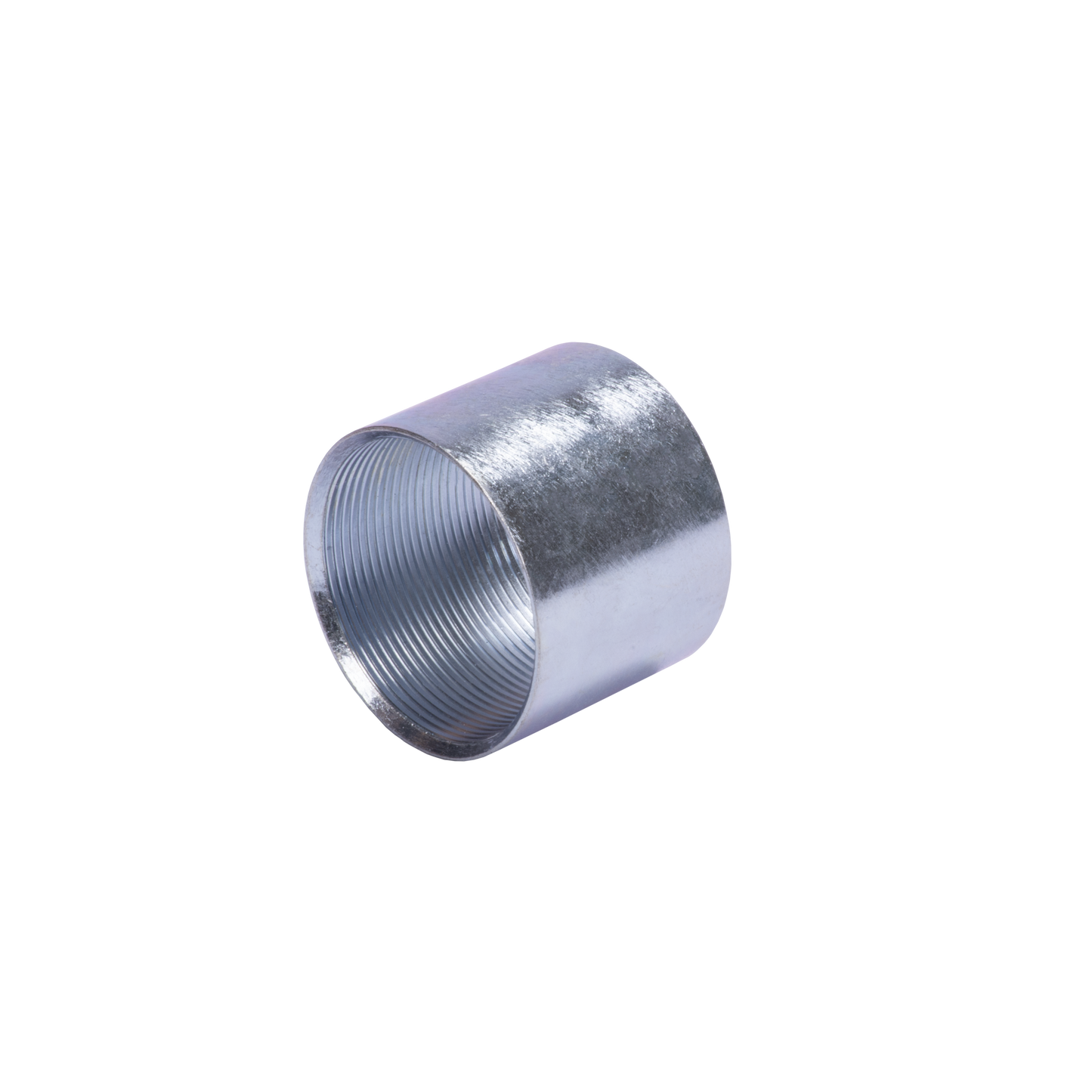 JU-PG-114-COP - Cople 1 1/4" (32mm) pared gruesa con rosca galvanizado etiqueta amarilla