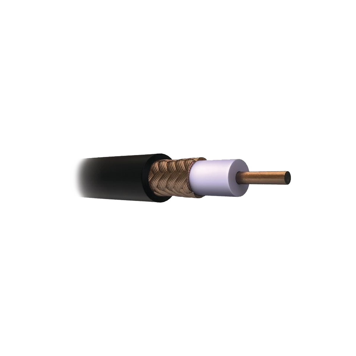 JV44 - Cable Coaxial RG11/U, 305 Metros (1000 Pies), Bobina de 305 Metros (1000 Pies) Color Negro, AWG 14 Aislamiento Espumado, Blindaje de Aluminio al 60%, Aplicaci�n Intemperie para Video Vigilancia