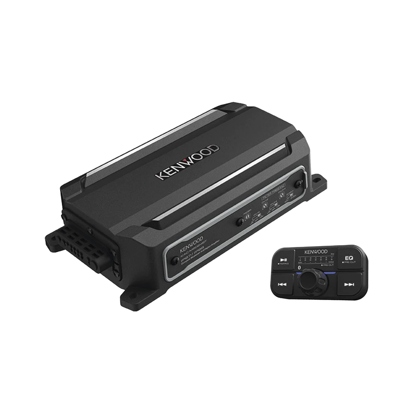 KAC-M5024BT - Amplificador de audio de 4 canales con control remoto y con conexión Bluetooth de 600 W de salida máxima