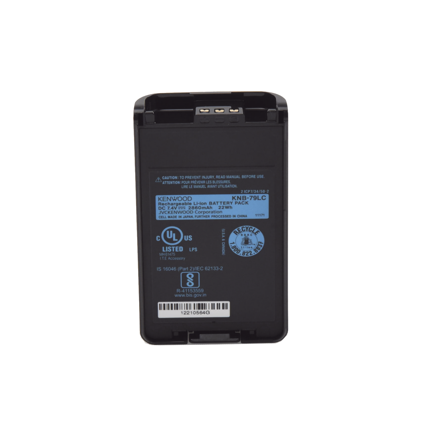 KNB-79LCM - Batería de Li-Ion 2,860 mAh Intrínsecamente segura para portátiles NX-3000