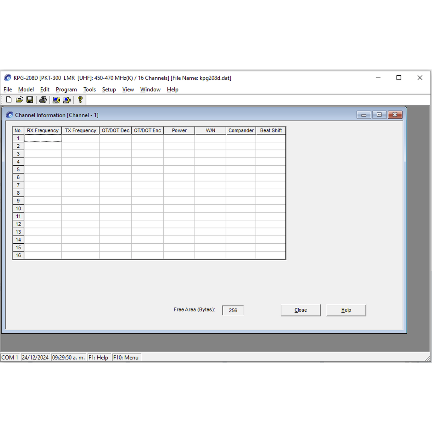 KPG-208-DK - Software de programación para radios PKT-300