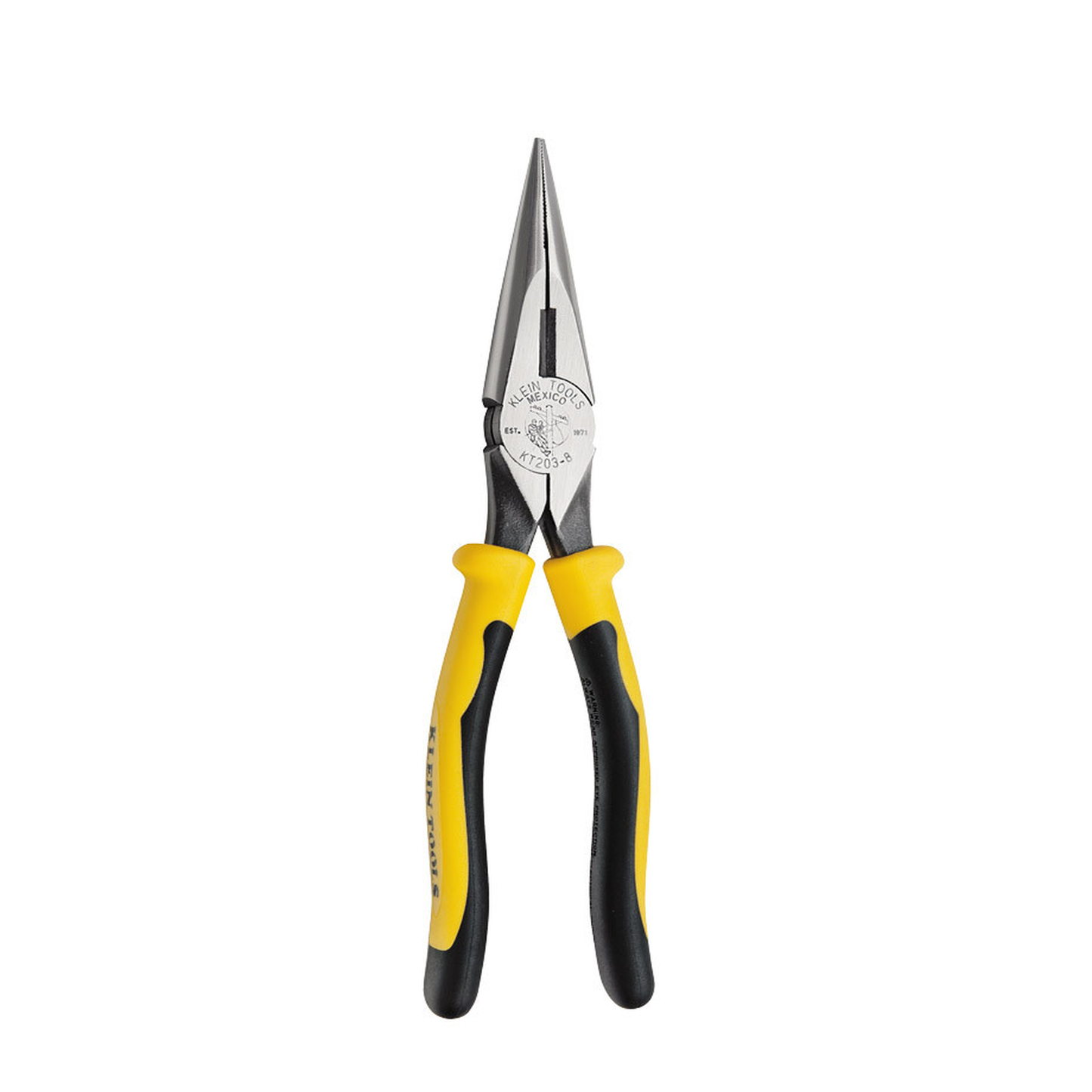 KT203-8 Pinzas de Punta Cónica con Corte Lateral de 8 Pulgadas. Con Tope para Máximo Agarre.