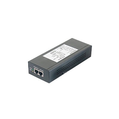 LAS60-57CN-RJ45 Inyector Super Hi-PoE / 56 Vcc / 60 Watts / Para Domos HIKVISION PTZ / IP (-AE / DE) / Soporta 802.3 af / at / Para Aplicaciones de CCTV