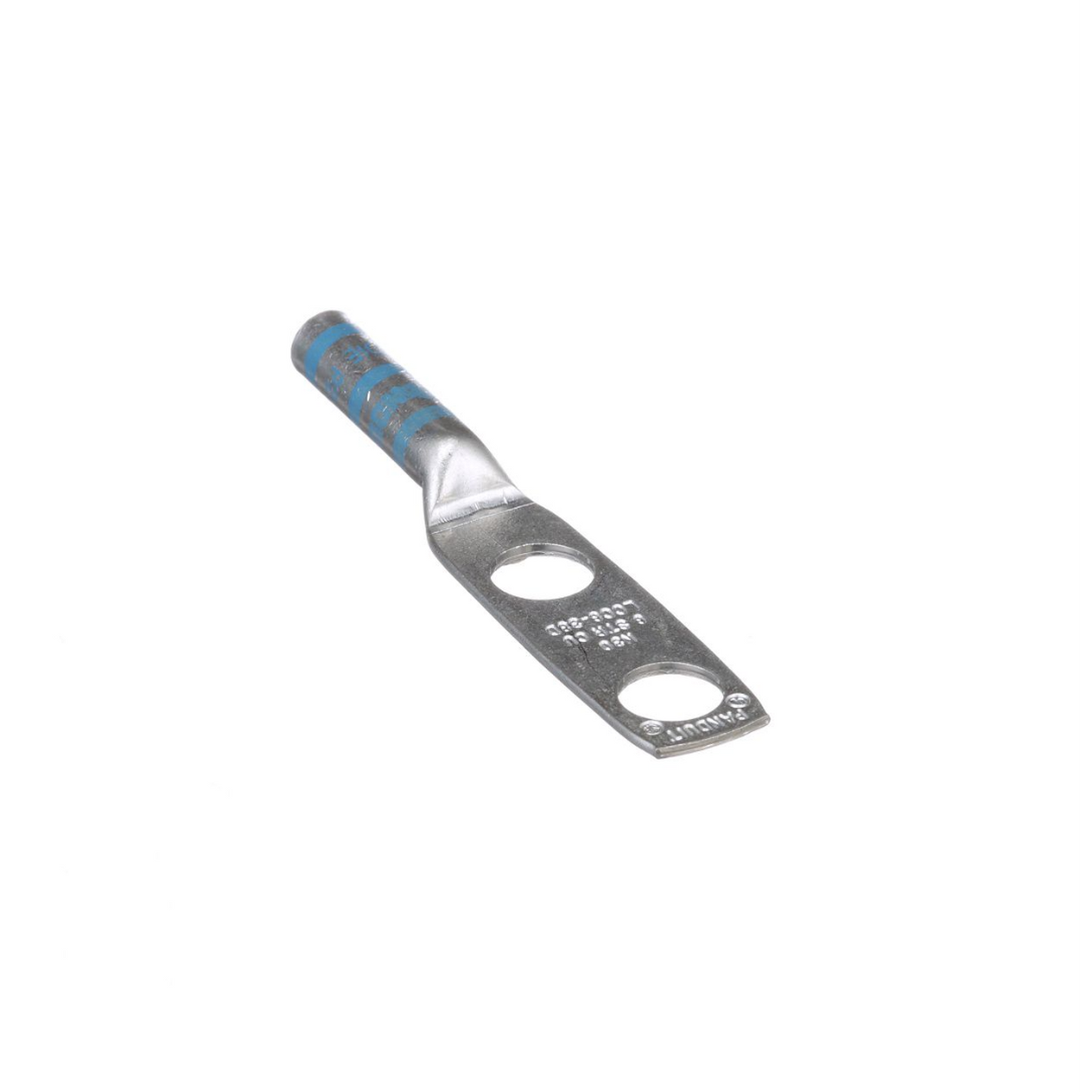 LCC6-38D-L - Zapata de compresión LCC6-38D-L para cal. 6 Awg, Doble barreno para tornillo prisionero de 3/8, Espaciado de orificio 25.4mm, 1 Pz