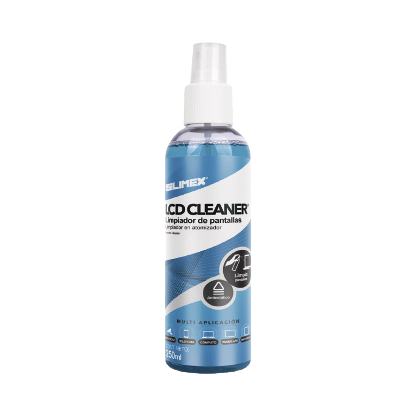 LCD-CLEANER-250 - Limpiador de Pantallas, L�quido, Presentaci�n con Atomizador de 250 ml, para Superficies Externas como Laptops, Tablets, Smart TV's, Smart Phones