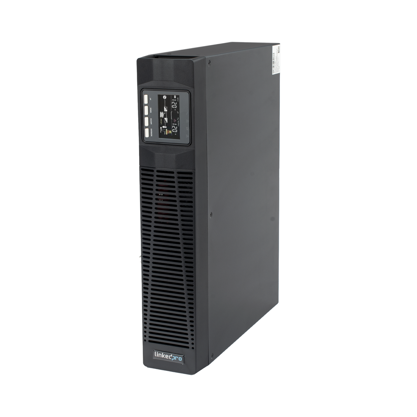 LP1KRT UPS de 1000VA/900W / Topología On-Line Doble Conversión / Entrada y Salida de 120 Vca / Clavija de Entrada NEMA 5-20P / Pantalla LCD Configurable / Formato Rack/Torre / 8 Salidas