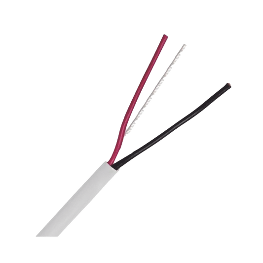 LP218W/1000 Bobina de Cable 305 Metros: 2 x 18 AWG, Color Blanco, CM, Para Sistemas de Seguridad y Alarmas