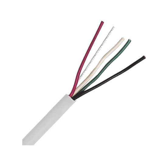 LP418W/1000 Bobina de Cable 305 Metros: 4 x 18 AWG, Color Blanco, CM, Para Sistemas de Seguridad y Alarmas