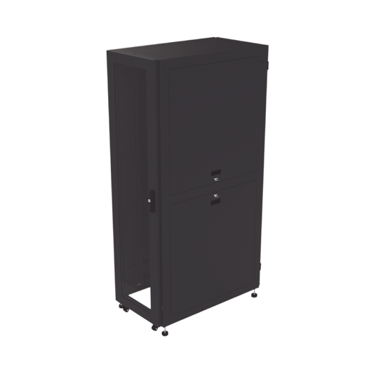 LP-60100-42U-R2 Gabinete para Telecomunicaciones Rack Estándar de 19, 42UR, 600 mm Ancho x 1000 mm Profundidad. Fabricado en Acero, Se envía el Gabinete Armado.
